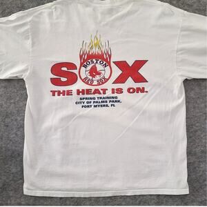 Y2K Boston Red Sox Spring Training Shirt Mens Extra Large Flames Ft Myers FL